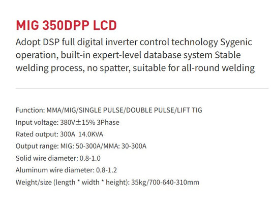 MIG 350DPP LCD