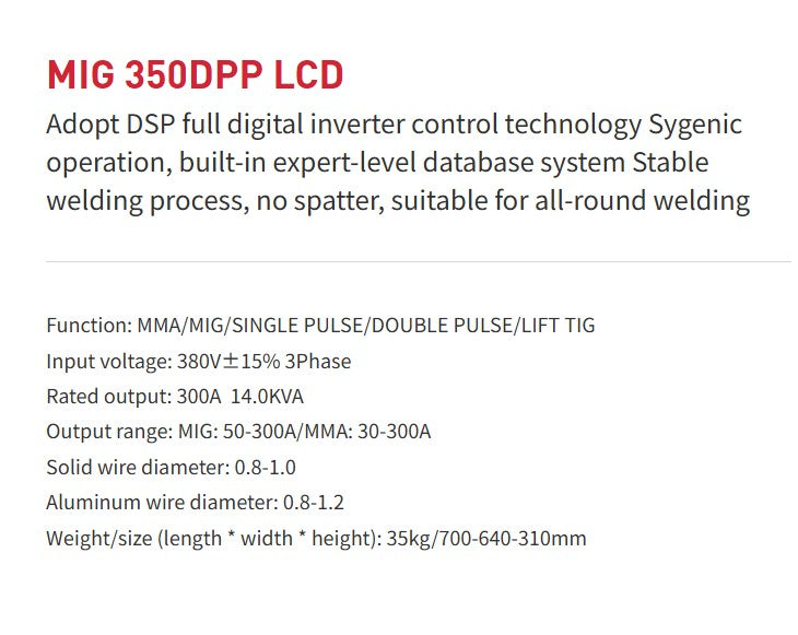 MIG 350DPP LCD